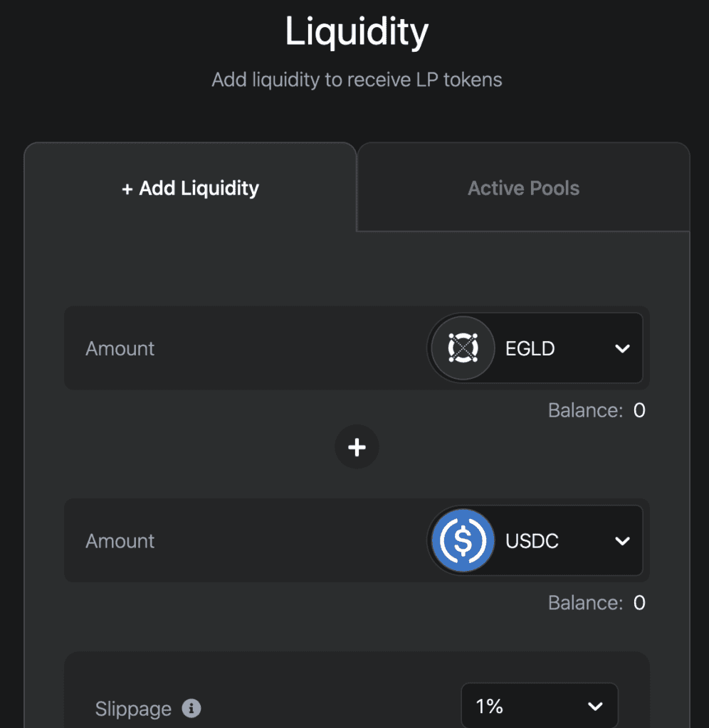 Liquidity providing