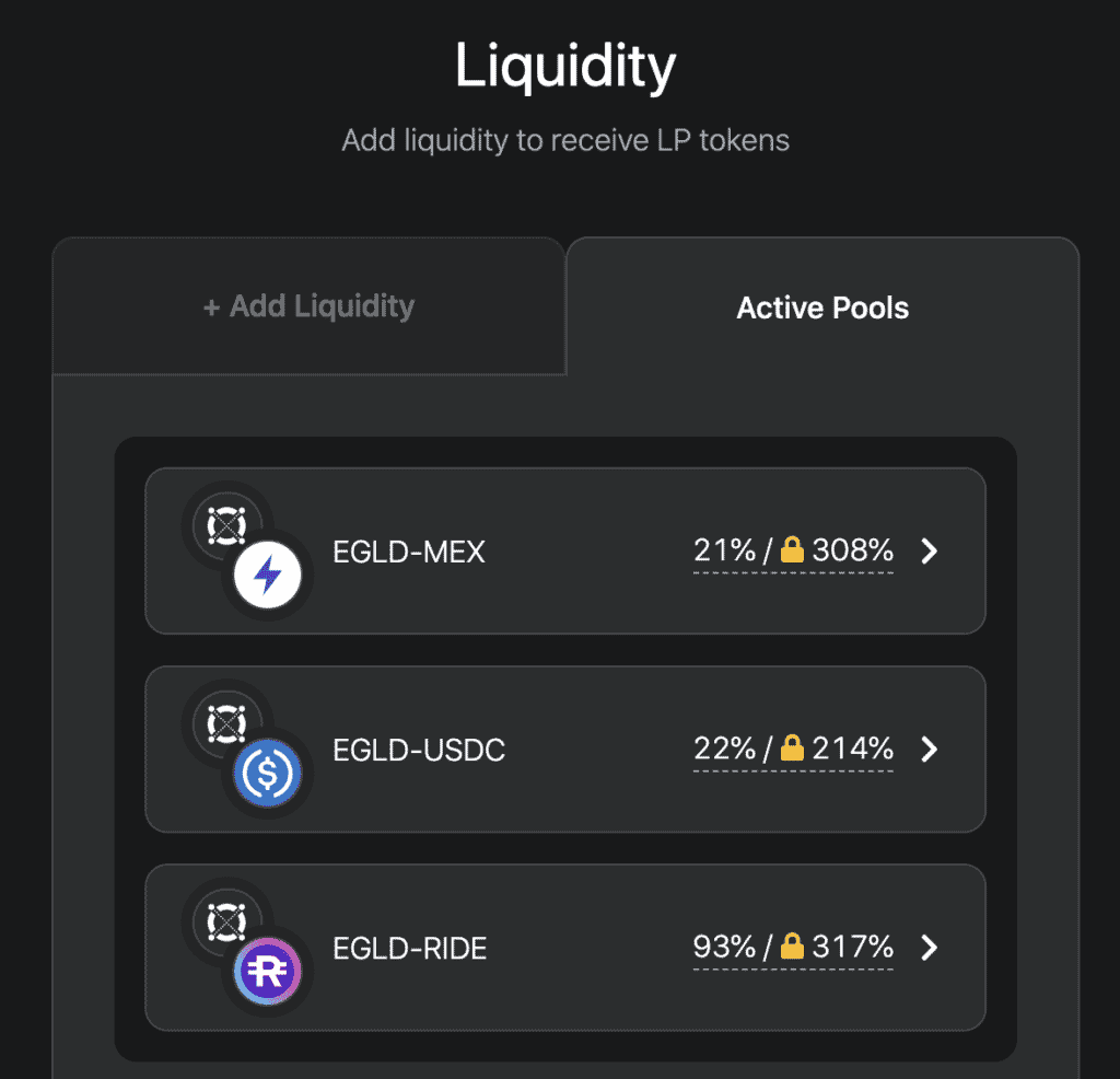 Liquidity rewards