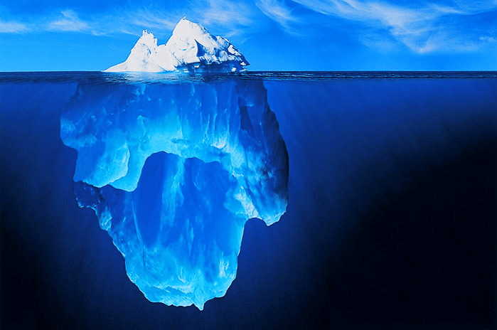 partie visible de l'iceberg