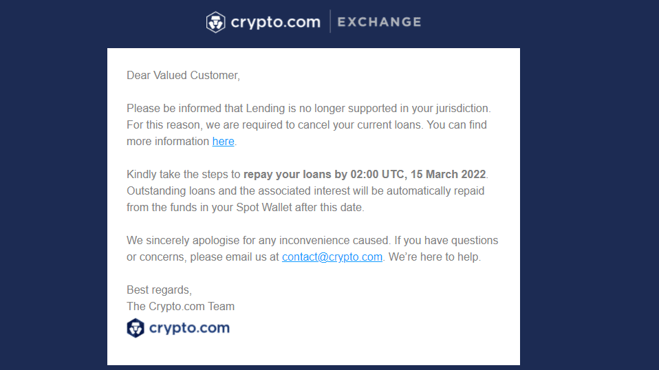crypto.com mail prêts crypto