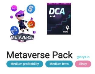 Pack metaverse (Source : Kryll)