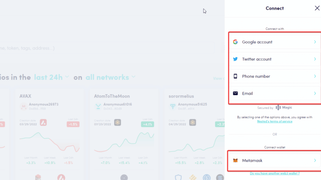 inscription nested plateforme