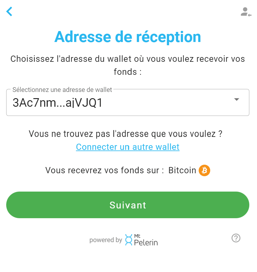 adresse reception bitcoin bridge wallet