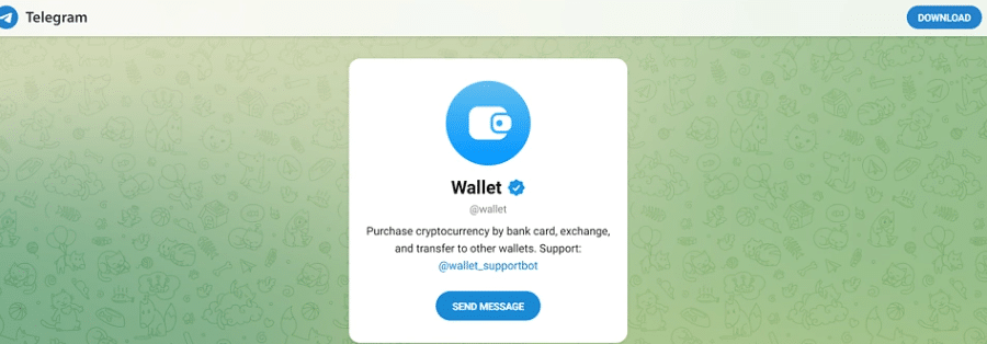 telegram bot wallet portefeuille crypto