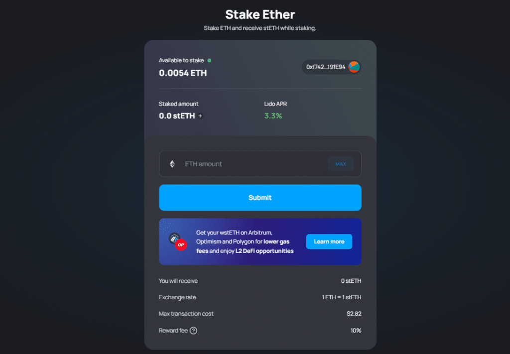 stakewise liquid staking eth