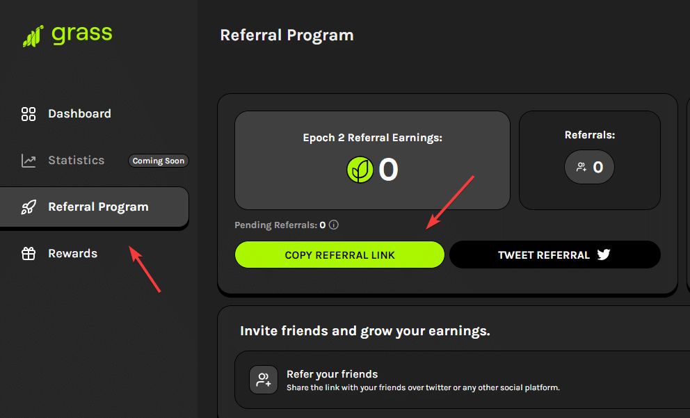 grass referral airdrops
