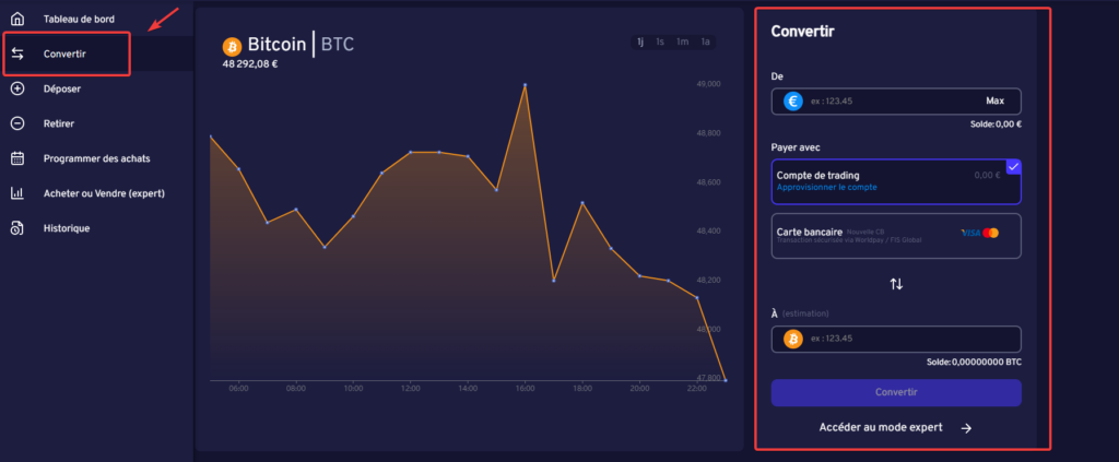 paymium achat crypto carte