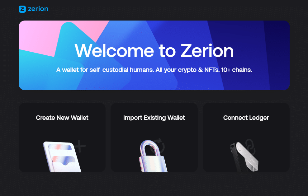 zerion wallet installation tuto