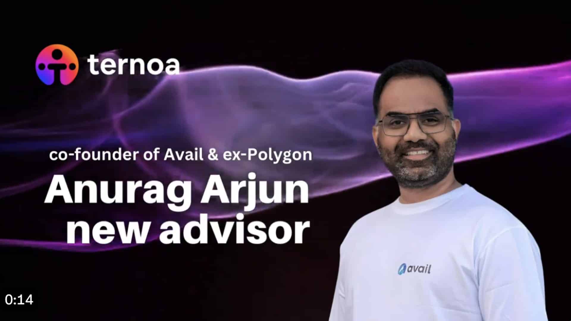 Anurag Arjun, cofondateur de Polygon et d’Avail, rejoint Ternoa en tant que conseiller stratégique