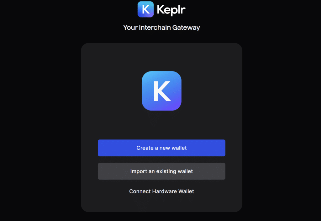 create wallet keplr