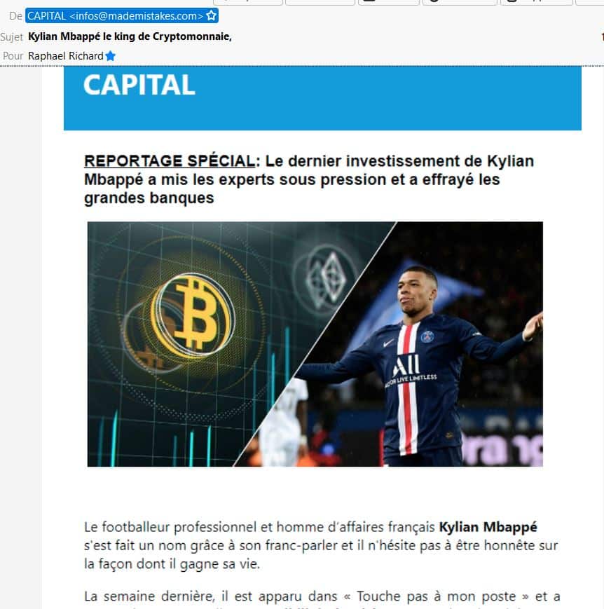 mbappe phishing