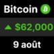 BTC bitcoin 62000