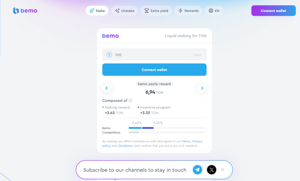 bemo staking ton crypto