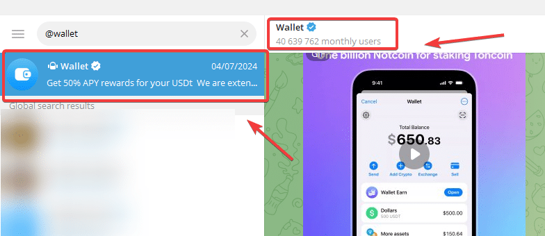 telegram wallet config