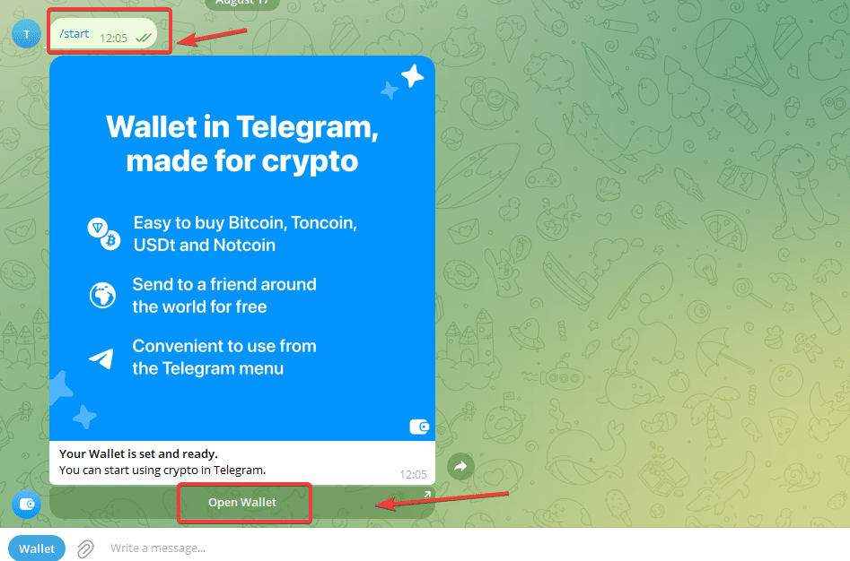 wallet telegram configuration