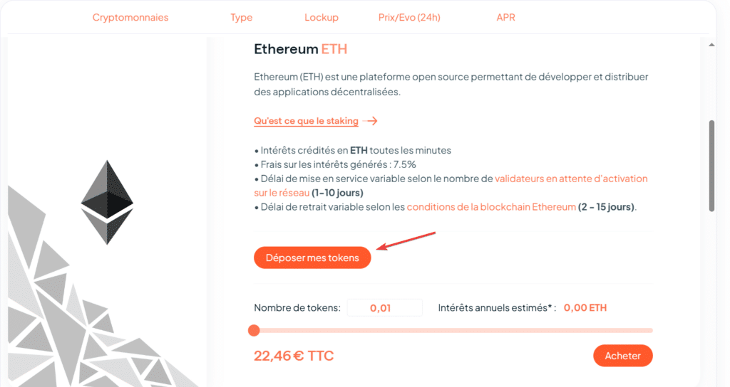 staking ethereum meria