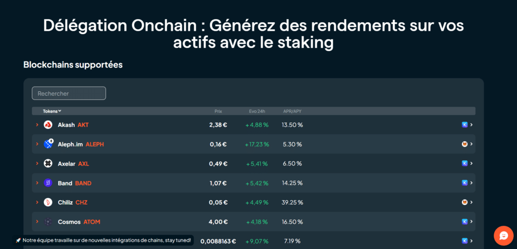 staking on-chain meria tuto crypto