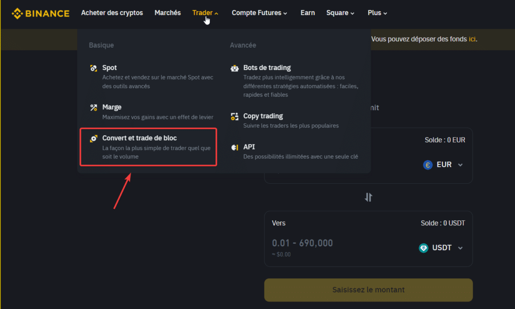 binance convert crypto