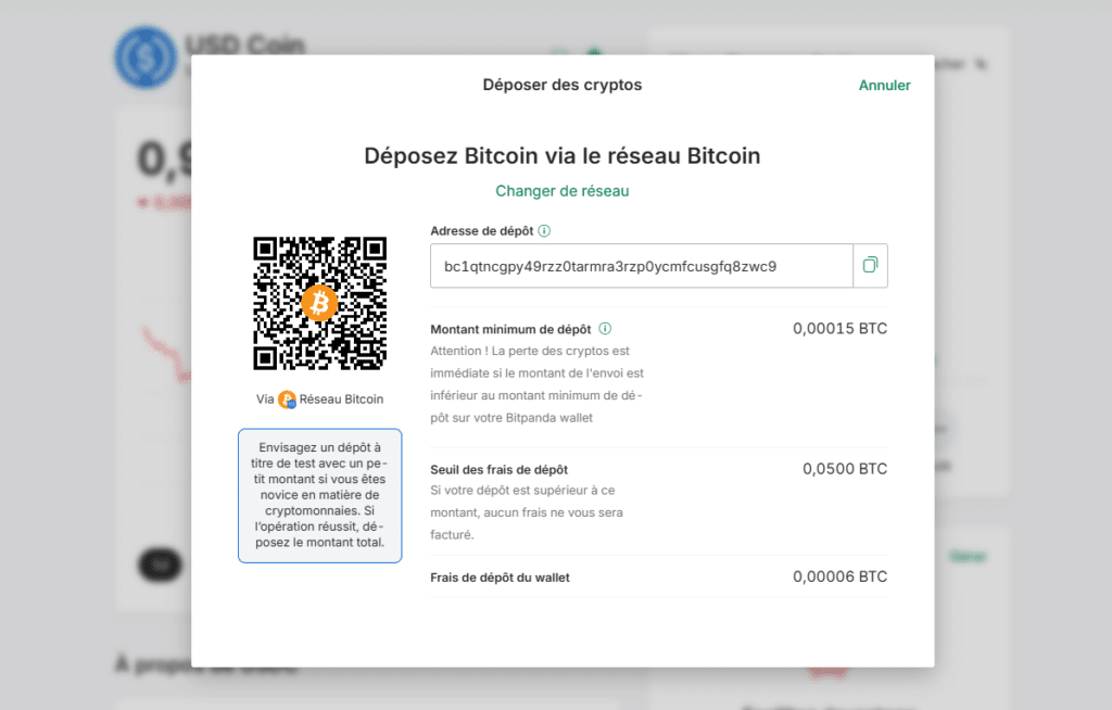 bitpanda deposer crypto adresse