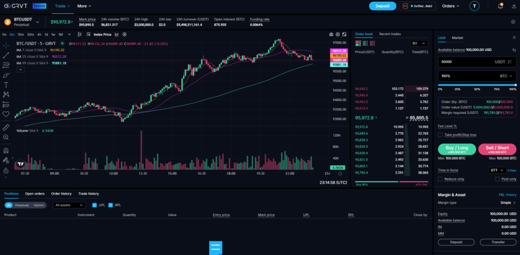 grvt trading interface