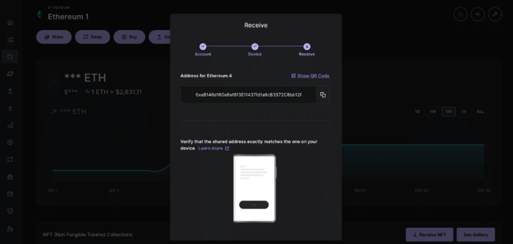 ledger live flex tuto crypto