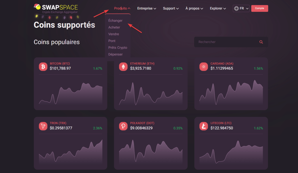 Swapspace exchange crypto solana