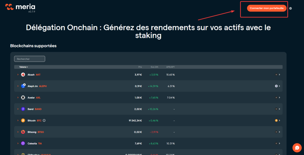 meria staking decentralise crypto tuto