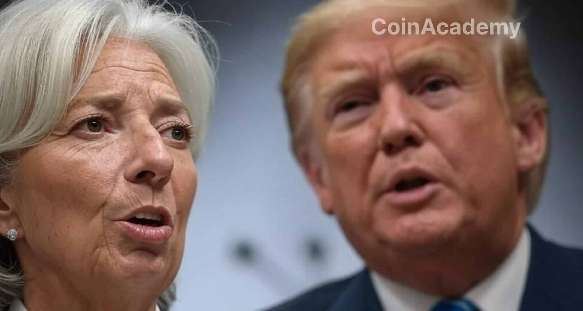 donald trump christine lagarde usa bce euro numerique stablecoins