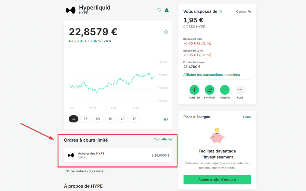 bitpanda limit order hyperliquid hype crypto