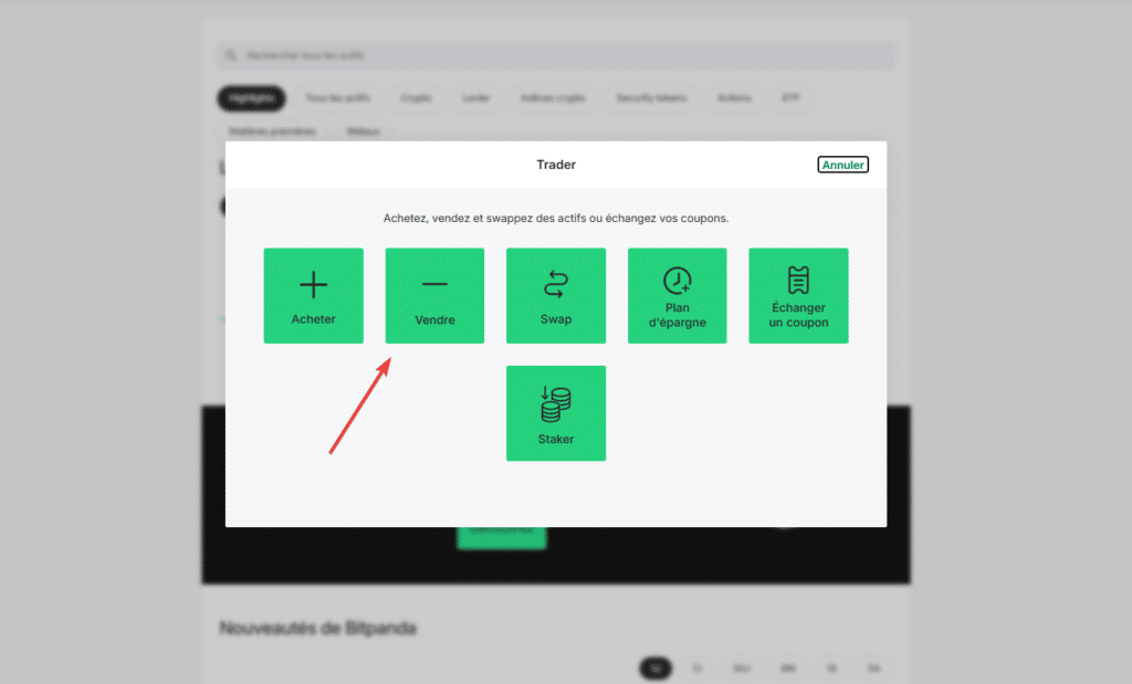 bitpanda tuto vendre crypto