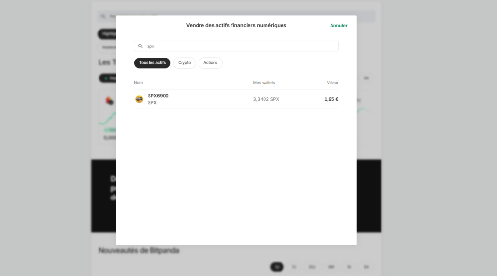 bitpanda vendre crypto spx6900 spx