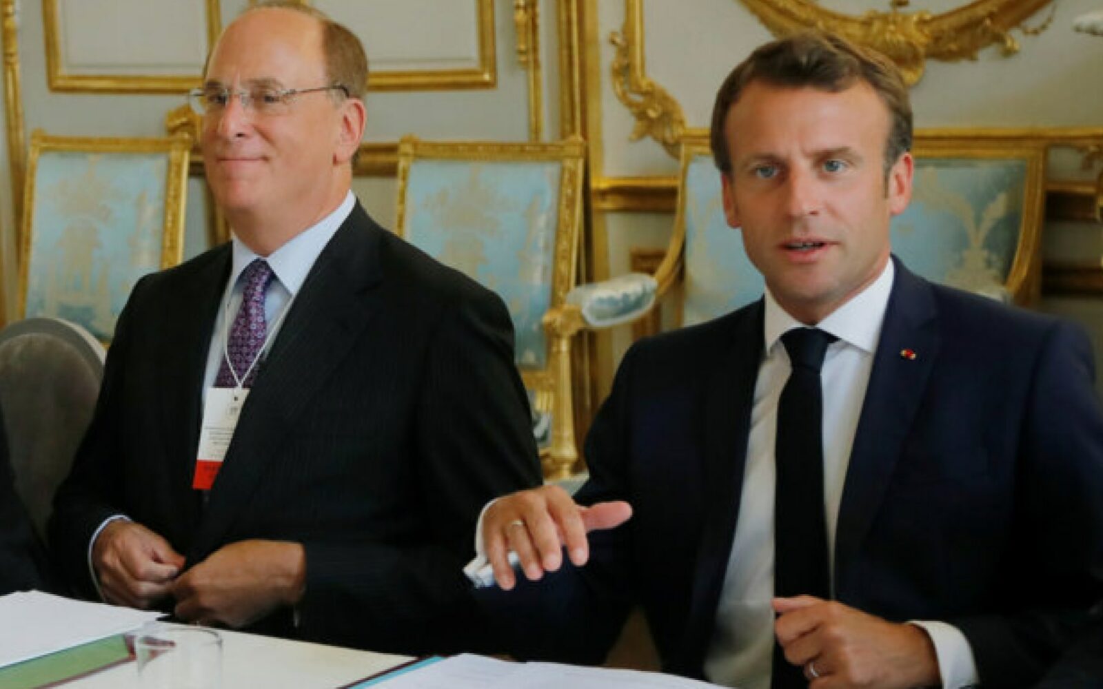 emmanuel macron laffy fink blackrock europe france