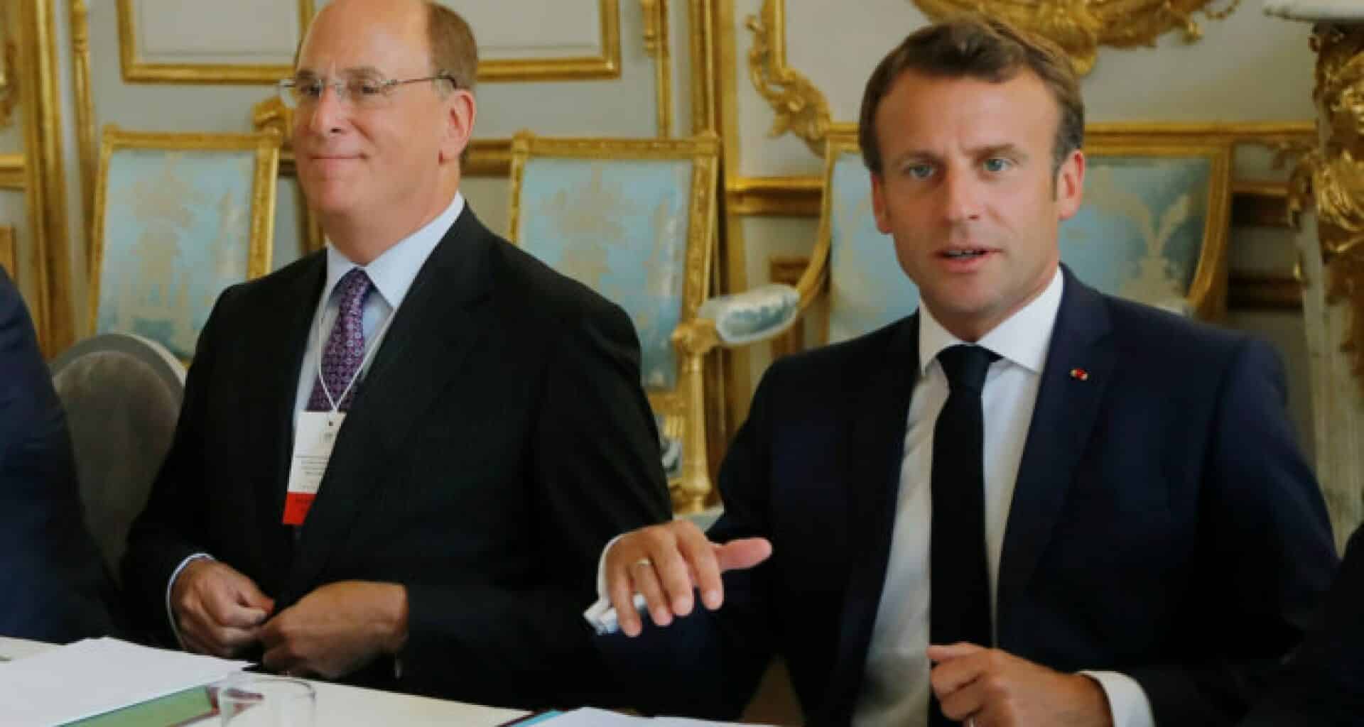 emmanuel macron laffy fink blackrock europe france