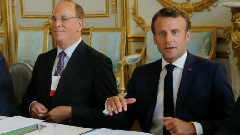 emmanuel macron laffy fink blackrock europe france