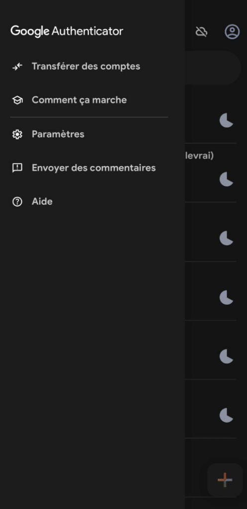 google transferer compte