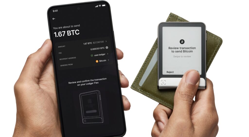 ledger flex confirm transaction