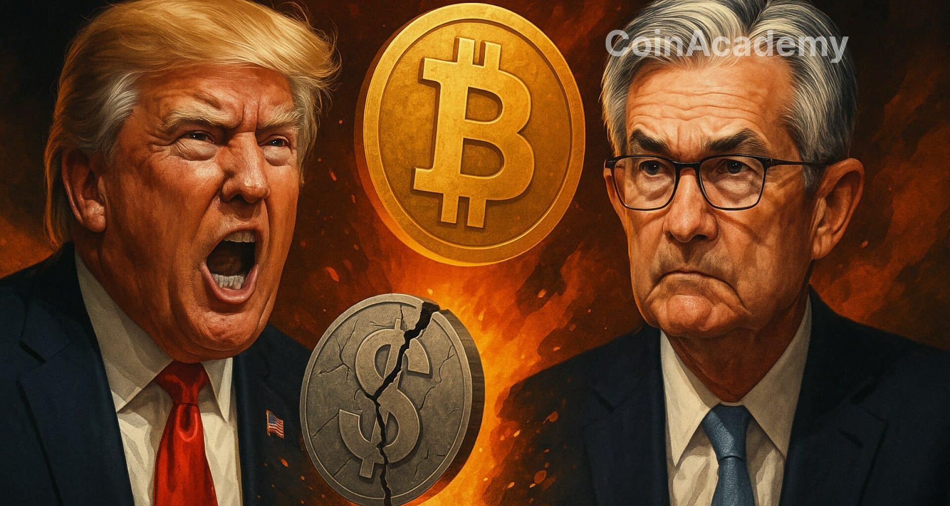 trump powell dollar btc bitcoin