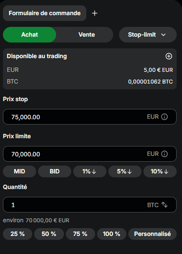 gemini activetrader stop limit