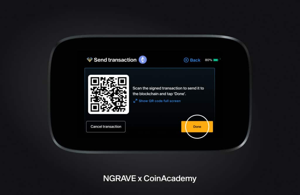 ngrave send transaction