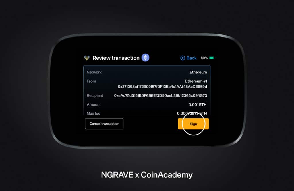 ngrave sign transaction