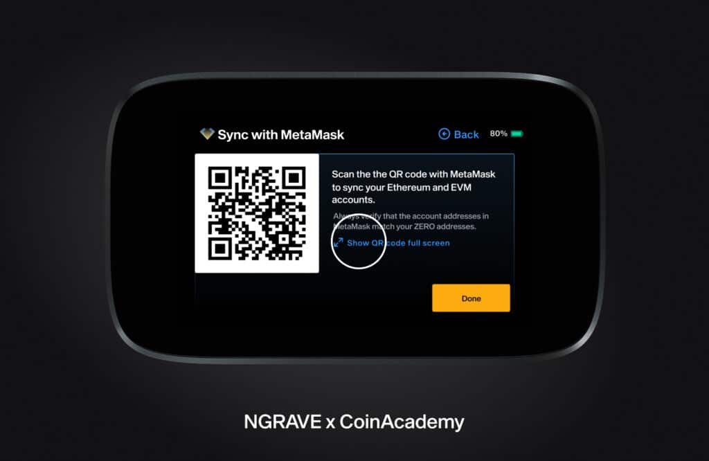 ngrave sync with metamask
