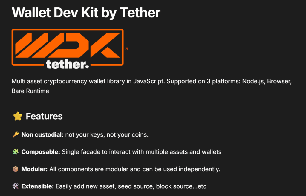 wallet dev kit tether