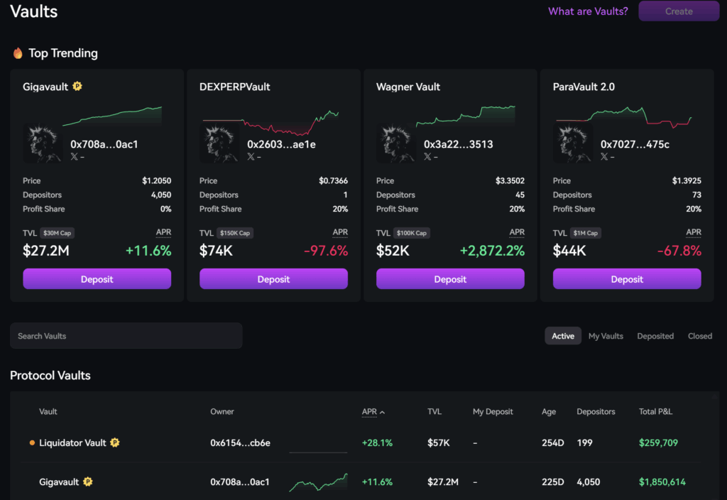 Vault Paradex