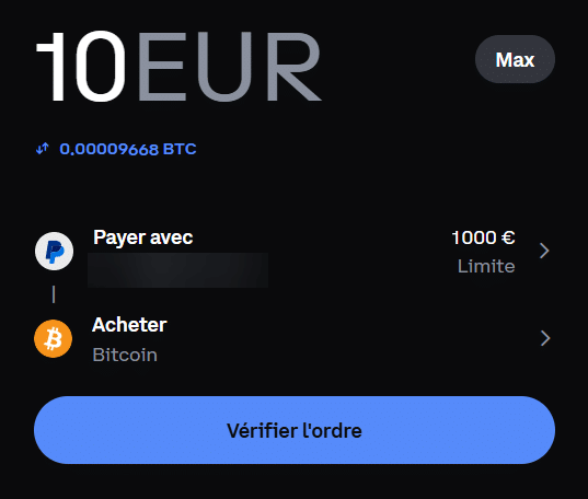 achat cryptomonnaie paypal coinbase