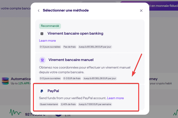 achat crypto monnaie paypal kraken