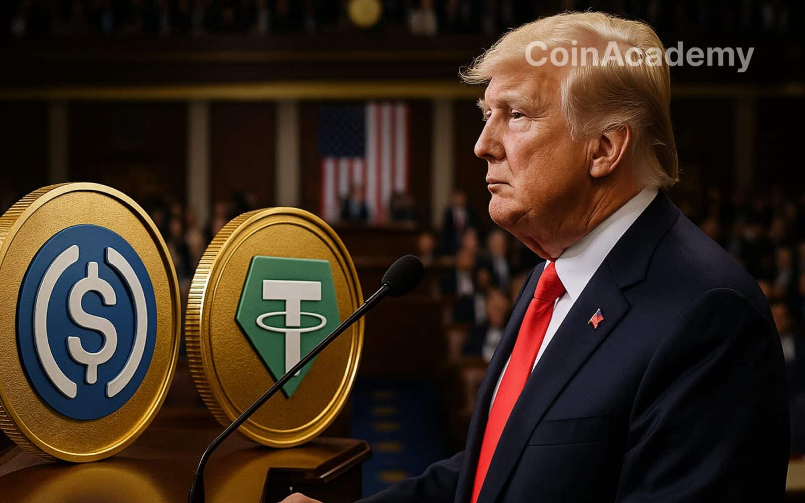 trump chambre congres genius act stablecoins