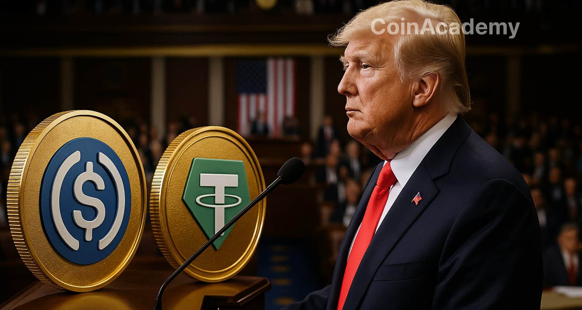 trump chambre congres genius act stablecoins