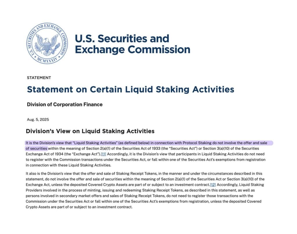 liquid staking securities
