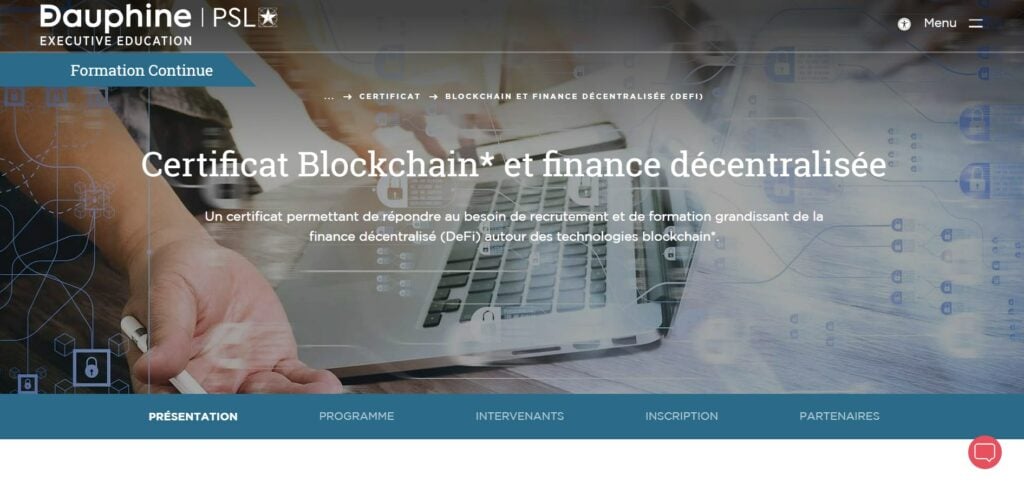 paris dauphine formation crypto finance decentralisee