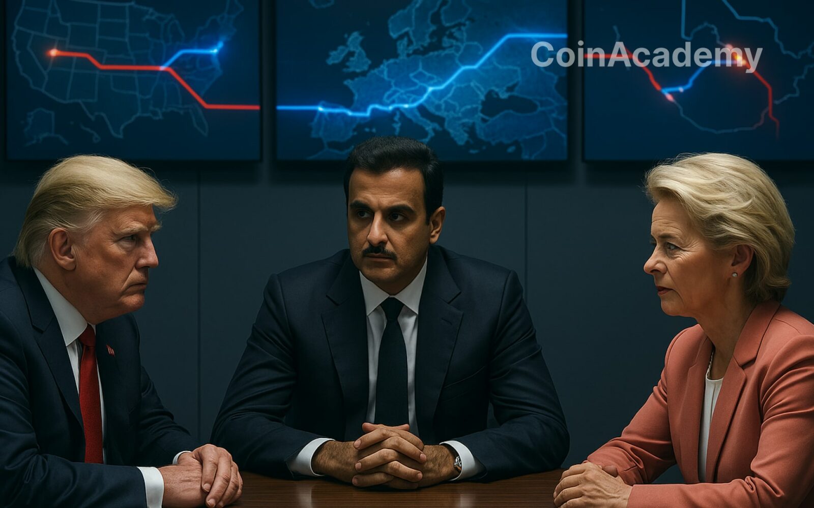 trump tamim von der leyen europe usa qatar